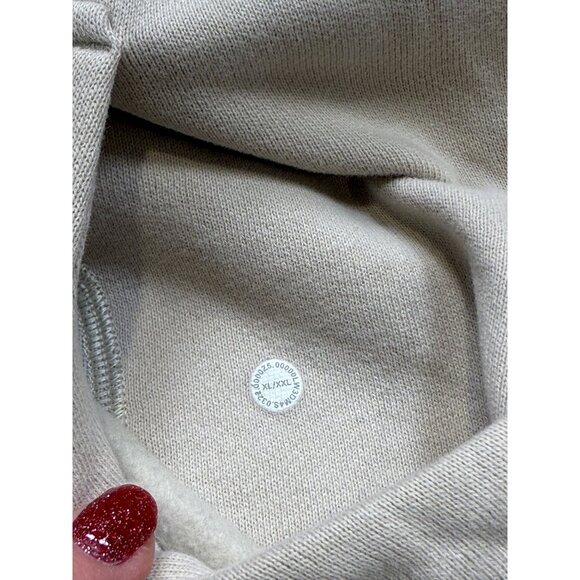 Lululemon Beige Oversized Scuba Hoodie Cropped XL/XXL - Picture 5 of 10
